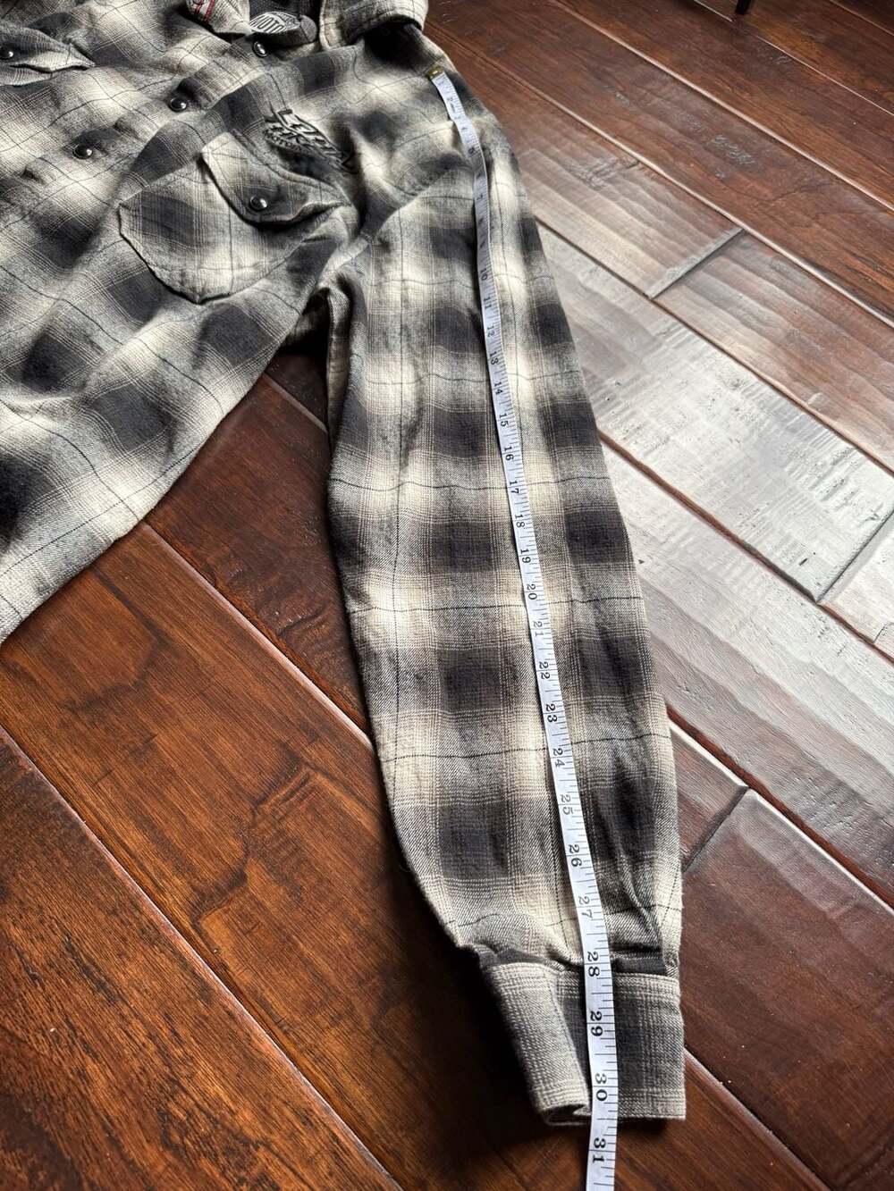 Lethal Threat Motorgear Kustom Motorcycles Plaid Flannel Shirt XL - Picture 10 of 11